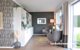 charcoal, grey interiors, library, reading nook, interior trends, paint ideas