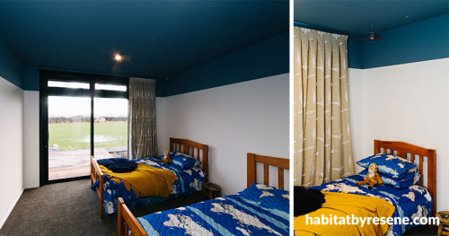 bedroom, boys bedroom, kids bedroom, childrens bedroom, blue bedroom, blue ceiling