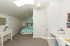 kids bedroom, children's bedroom, girls bedroom, feature wall, aqua bedroom, white bedroom