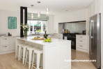 kitchen, white kitchen, modern kitchen, white paint, Resene Alabaster 