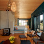 contemporary bach, modern cabin, contemporary cabin, modern cabin living, new zealand cabin