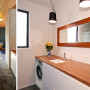contemporary bach, modern cabin, contemporary cabin, modern cabin bathroom, new zealand cabin