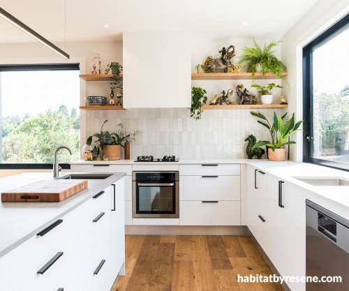 white kitchen, neutral kitchen, light kitchen, modern kitchen, bright kitchen, white paint
