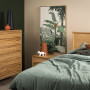 neutrals, green, bedroom, jungle bedroom inspiration, tropical bedroom, orange, Resene