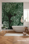 tropical bathroom, green and white bathroom, nature inspired bathroom, bathroom inspiration, Resene