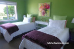 green interiors, bedroom, green paint, 