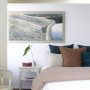 bedroom, master bedroom, purple bedroom, lilac bedroom, lilac feature wall, resene dreamtime
