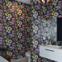 rainforest room, rainforest bathroom, rainforest theme, wallpaper in bathroom, using wallpaper 