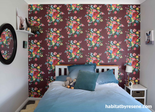 wallpaper inspiration, wallpaper ideas, bedroom inspiration, bedroom ideas, wallpaper feature