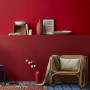 sitting room, reading room, living room, red room, red feature wall, red interior 