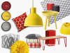 yellow paint, red paint, red and yellow, red accessories, yellow accessories, grey paint 