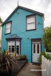 blue house, blue exterior, house exterior, blue weatherboards, resene hippie blue