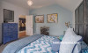 bedroom, blue bedroom, blue feature wall, pale blue bedroom, blue and white bedroom