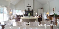 living room, dining room, lounge, neutrals, white living area, grand, barn style, elegant 