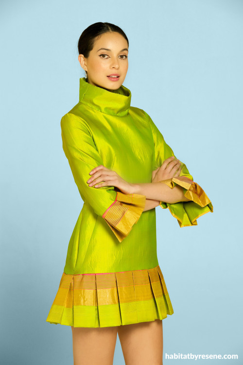 Resene fashion, Resene paint, fashion colours, Resene limerick, lime green dress
