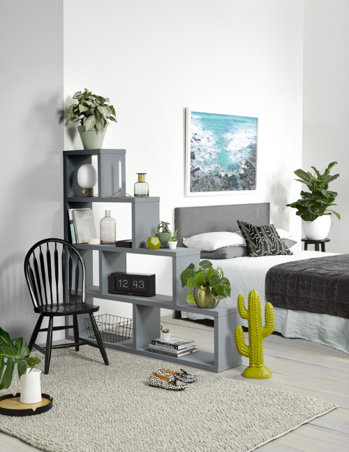 neutrals, white, small space, tiny house, stained floor, floors