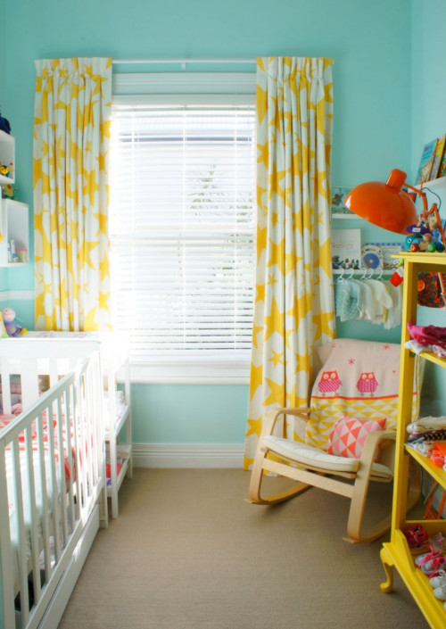 blue nursery, aqua nursery, turquoise bedroom, children's bedroom