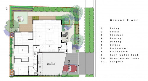 House design, Christchurch home, architect, site plan, Homestar, house plan