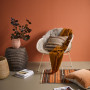 Occasional chair, warm oranges, natural fibres, rug, reading corner, Resene