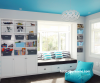 blue, children, bedroom, kid's room, play room, playrom, paint ideas, paint trends