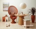 sitting room, terracotta chair, orange living, pink and terracotta, resene sunbaked