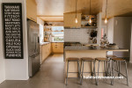 kitchen, resene aquaclear, resene sea fog, timber kitchen, scullery, beach home