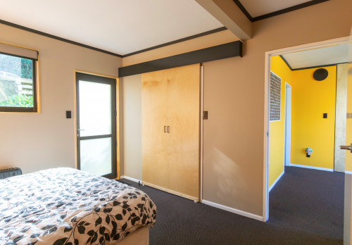 bedroom inspiration, bedroom ideas, yellow feature ideas, brown interior ideas, interior design
