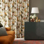 lounge, living room, grey lounge, grey living room, grey and orange, floral curtains