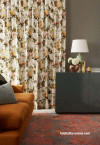 lounge, living room, grey lounge, grey living room, grey and orange, floral curtains