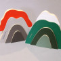stacker mountains, painted mountains, painted volcano, all a buzz, gift ideas, resene crusoe 