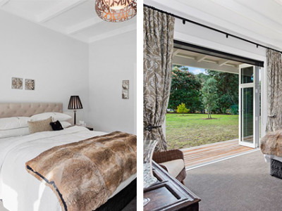 A classically-styled Matarangi bach makes the most of open-plan living