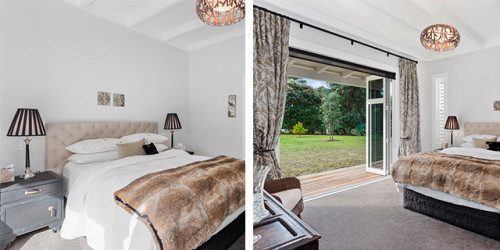 master bedroom, bedroom, white bedroom, beige bedroom, bedroom deck, brown bedroom