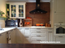 kitchen, neutrals, white kitchen, white cabinets, wood feature, vintage kitchen