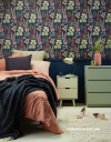 wallpaper inspiration, wallpaper ideas, feature wall, bedroom inspiration, floral wallpaper ideas