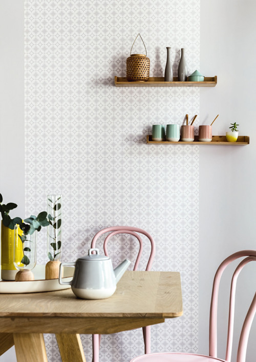 unique wallpaper ideas, wallpaper diy, wallpapered dining, wallpaper feature, dining feature wall