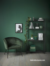 home office, study, green home office, green study, green feature wall, resene mother nature 