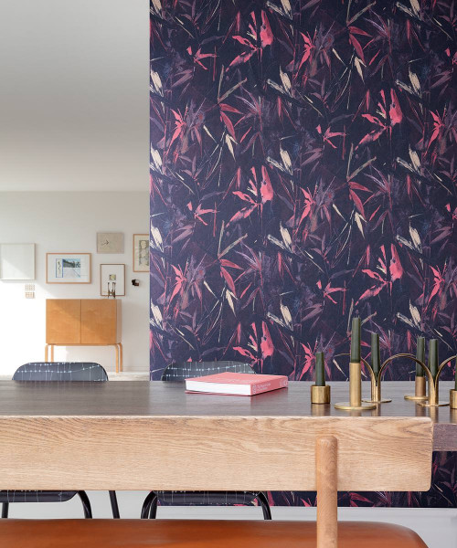 purple decor, purple wallpaper, decorating with purple, resene