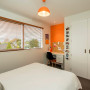 kids bedroom inspiration, kids bedroom ideas, study nook ideas, home office design, orange feature