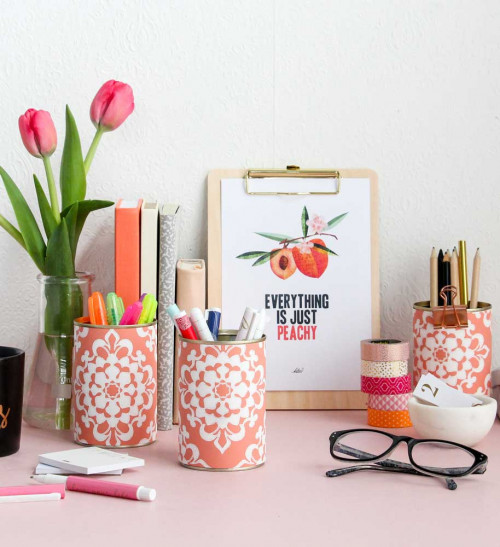 wallpaper, diy, pen pots, resene