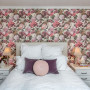 wallpaper feature wall, floral wallpaper, floral feature wall, floral bedroom, wallpaper inspiration