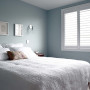 blue bedroom, resene half opal, resene, renovation