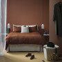 cosy bedroom, bedroom decor, trendy interiors, brown bedroom, terracotta 