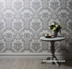 luxury wallpaper, grey, traditional