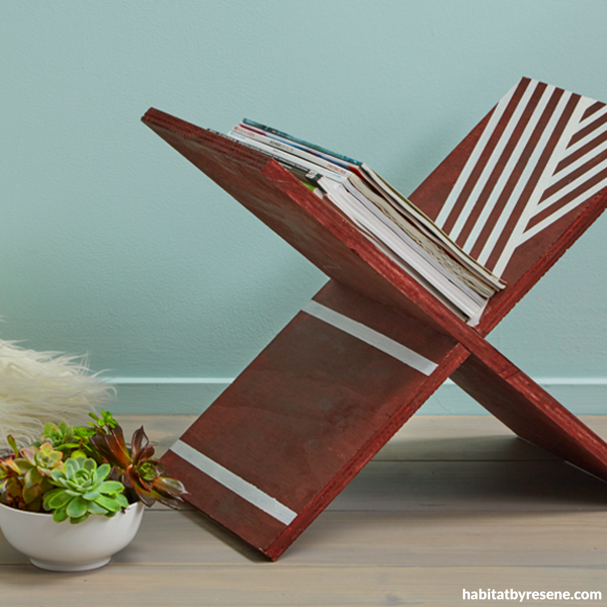 Make a magazine rack Habitat by Resene