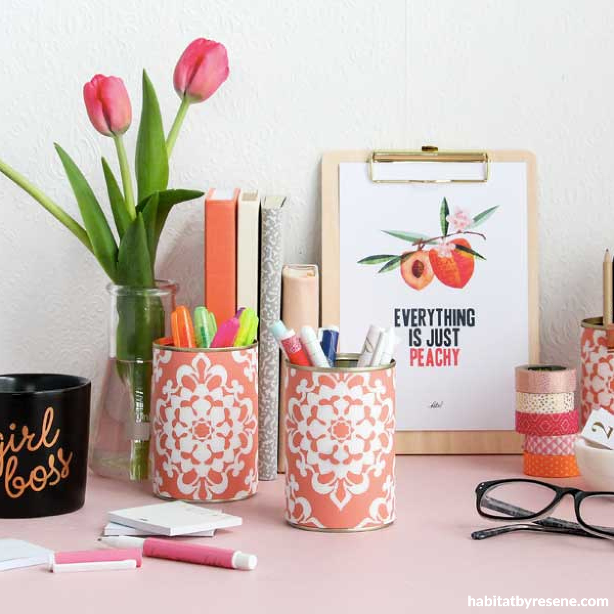 Create pretty pen pots | Habitat by Resene