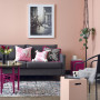 pink living, trends, pink paint, interiors