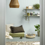 khaki, green, duck egg blue, reading nook, small spaces, interior trends, paint ideas