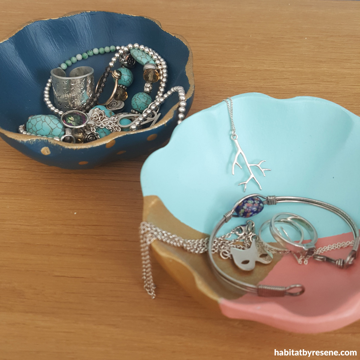 DIY Upcycle old wooden bowls into a trinket bowl for your treasures