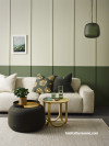 Two Toned Room, Green and Beige, Woodland, Green Interior