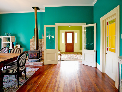 dining room inspiration, green dining room, colourful dining area, dining area ideas, Resene
